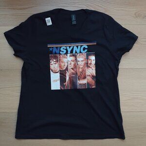NSYNC Debut Alum Cover New Women's Large Black T-Shirt